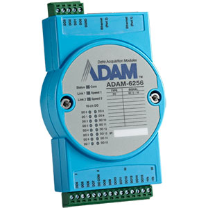 Advantech ADAM 6256 - 156ch Digital OUT. Modbus TCP. Inbyggd webserver. Inbyggd Ethernet switch/forward. Inbyggd Micro PLC
