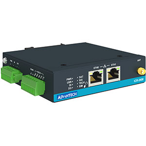 Advantech ICR-2413 är designad för trådlös kommunikation i LPWA-mobilnäten LTE Cat-M/Cat-NB och LTE 450.