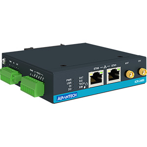 Advantech ICR-2437 LTE450-router är det perfekta sättet att ansluta seriella och nätverks-enheter till mobilnätet. En perfekt lösning för industriella M2M- och IoT-applikationer.