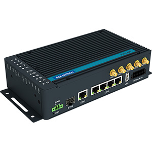 Advantech ICR-4461S PoE PSE+ - en snabb 5G Router och kraftfull Edge Computing Gateway. 5G LTE gigabithastighet, låg latecy och garanterad kvalitet (SLA) för kritiska anslutningar.