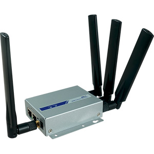 AMIT IDG500-0GT01 - kompetent och driftsäker 5G-router med dubbla SIM-kort och Gigabit LAN/WAN-port. Transparent läge för anslutning utanför befintlig brandvägg. Anpassad för applikationer inom industri, retail POS, digital skyltning och stöd för 5G/4G/WAN fail-over.