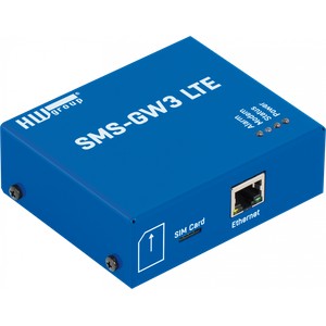 HWg SMS-GW3 Global är en SMS gateway för att skicka textmeddelanden från styr- mät- och övervakningsenheter vid händelser och larm via mobilnätet.