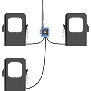 Milesight CT3xx är en LoRaWAN Smart Current Transformator med delad kärna skapad för fjärrmätning av upp till tre separata växelströmsnivåer i ampere. Drivs av enheten den mäter.