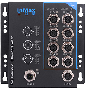 InMax R308C 8-port Rail Switch PoE 12/24V