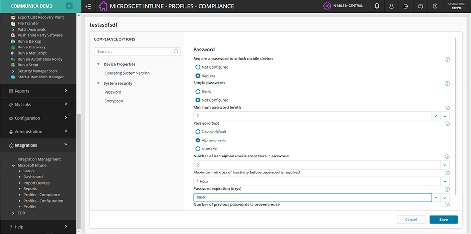 N-able N-central Intune integration