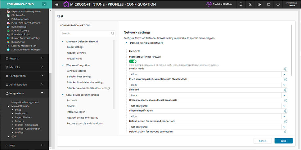 N-able N-central Intune integration