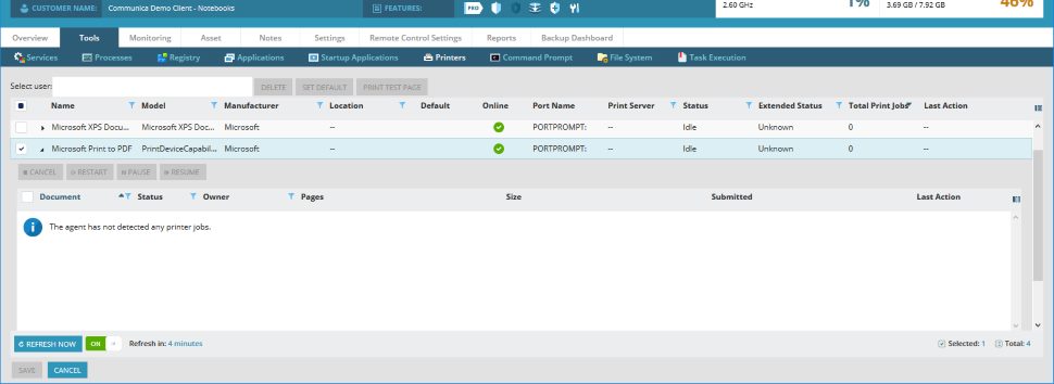 Manage Printers